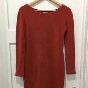 𝅺piko 1988 Burnt orange rust sweater dress size medium